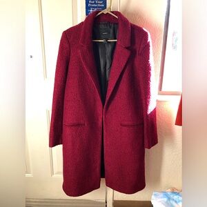 FOREVER 21 Rich Cranberry Red Coat (nwot)